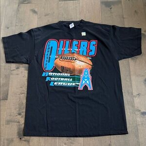 Vintage Rare Tennessee Oilers NFL Titans Graphic Shirt Logo 7 Deadstock NWT XL